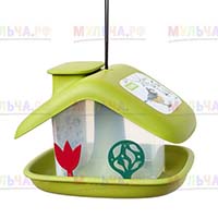 Легкая и современная кормушка для птиц DOMEK