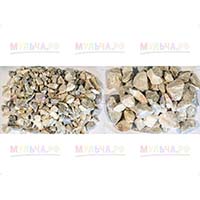 Декоративная отсыпка медово-серой мраморной крошкой