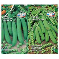 Семена гороха сахарного и лущильного для заготовок и употребления в свежем виде