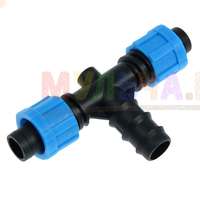 Фитинг-тройник для подключения капельной ленты к выходу на 3/4 дюйма