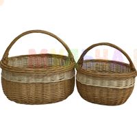 Прочные корзины из лозы двойного плетения