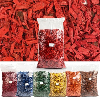 Щепа декоративная, красная, 60 л