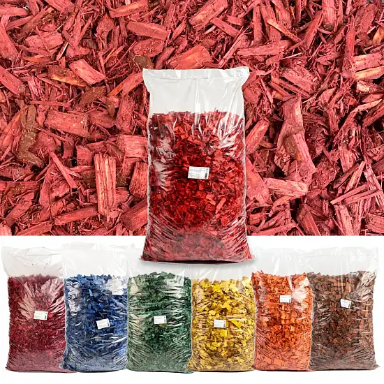 Щепа декоративная, бордовая, 60 л