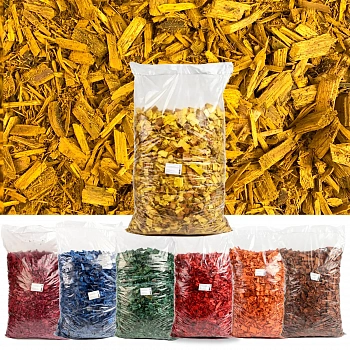 Щепа декоративная, желтая, 60 л