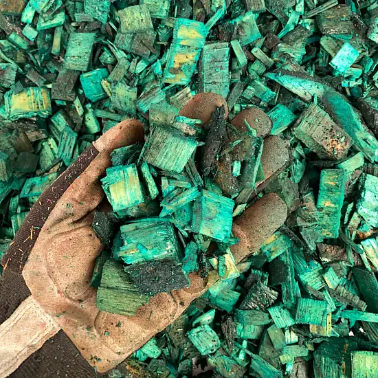 Щепа декоративная, зеленая, 60 л