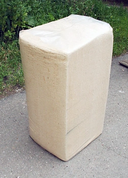 Стружка с опилками сосна, брикет прессованный Большой , ~24-26 кг