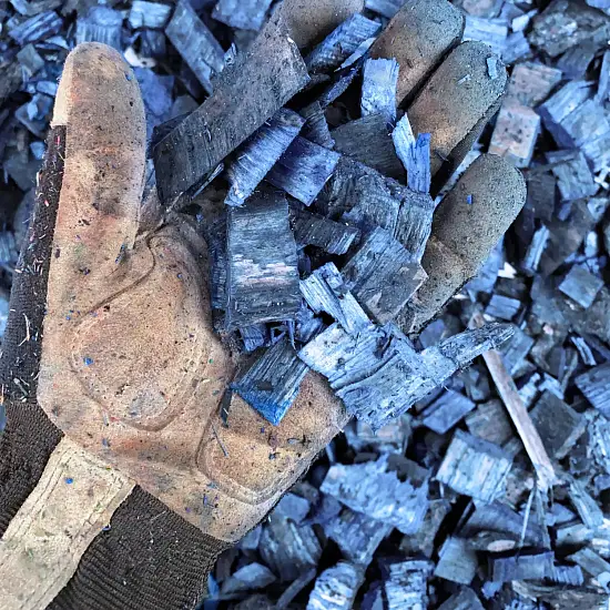 Щепа декоративная, синяя, 60 л