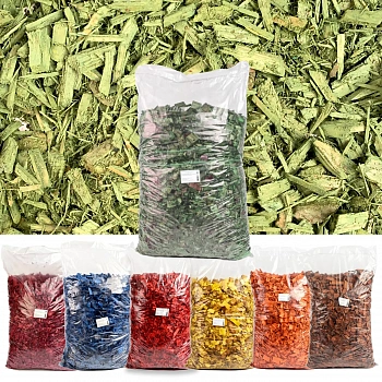 Щепа декоративная, зеленая, 60 л