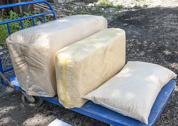 Стружка с опилками сосна, брикет прессованный Большой , ~24-26 кг