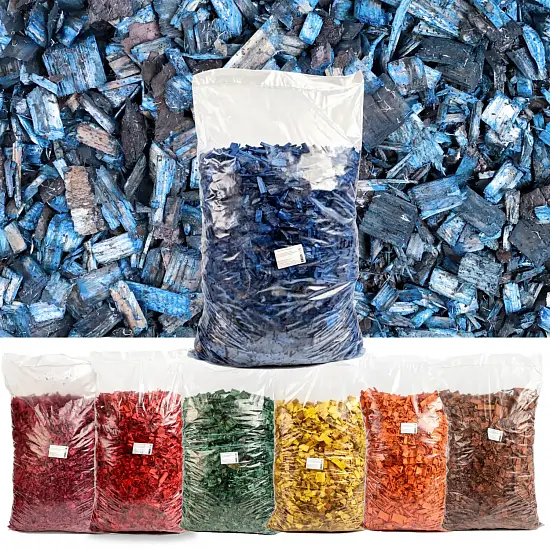 Щепа декоративная, синяя, 60 л