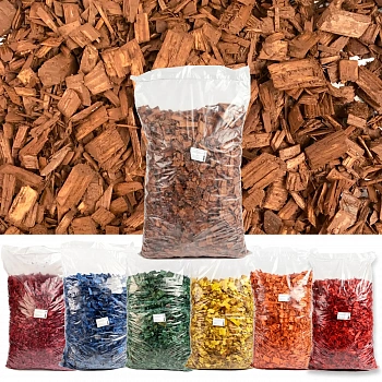 Щепа декоративная, коричневая, 60 л