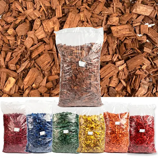 Щепа декоративная, коричневая, 60 л