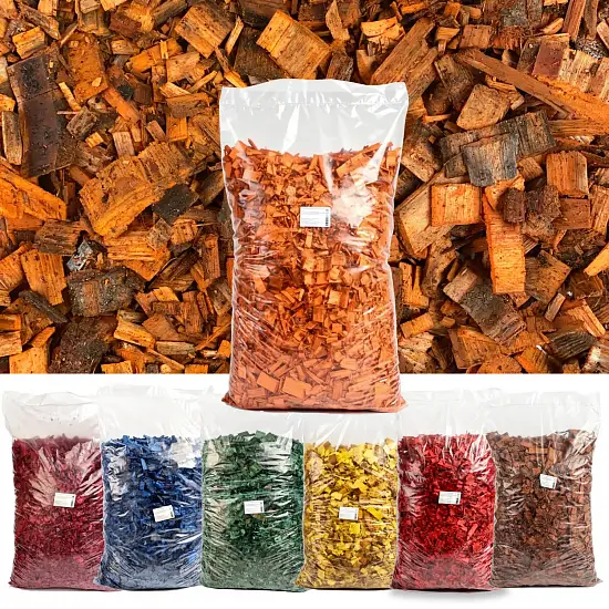 Щепа декоративная, оранжевая, 60 л