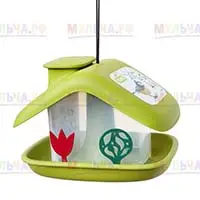 Легкая и современная кормушка для птиц DOMEK