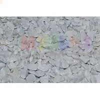 Серо-голубая галтованная мраморная крошка для отсыпки клумб и дорожек