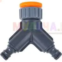 Штутцер для крана для систем полива с разделителем на два канала