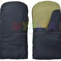 Утепленные рукавицы с брезентовым-наладонником для работы в холодное время года